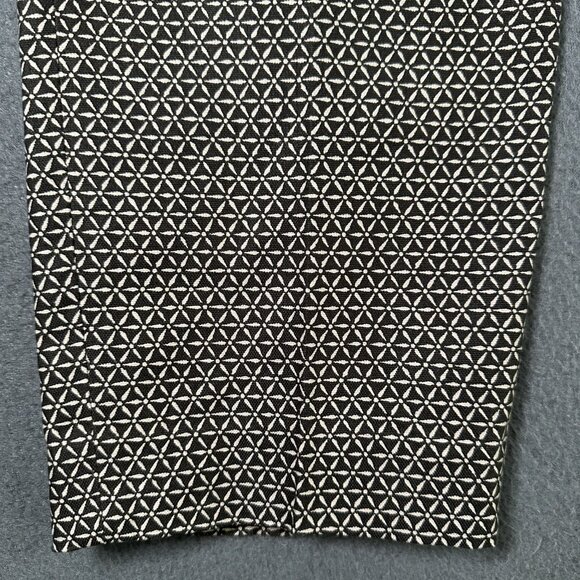 Ann Taylor Loft Pants Womens 8 Julie Ankle Slim Fit Stretch Crop Geometric Patte - Picture 3 of 10